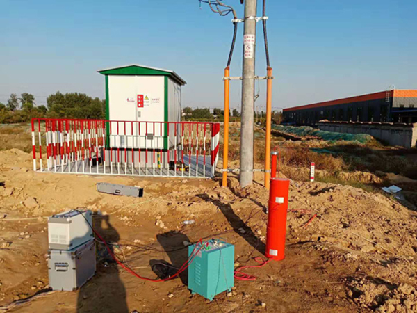 寶坪環保250kVA箱站交接試驗現場
